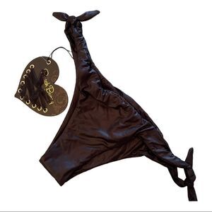 Beach Bunny Time After Time Bikini Bottom Black nwt